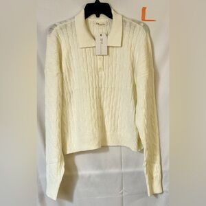!it jeans Cream Cable Knit Sweater